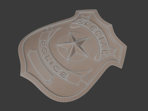New York police badge Modèle 3D
