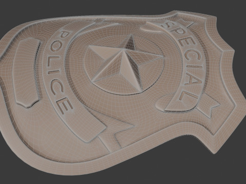 New York police badge Modèle 3D
