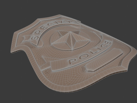 New York police badge Modèle 3D