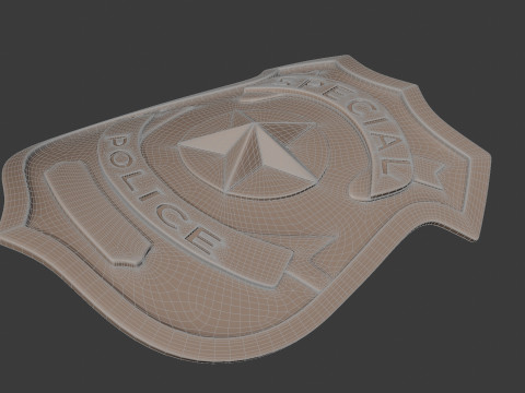 New York police badge Modèle 3D