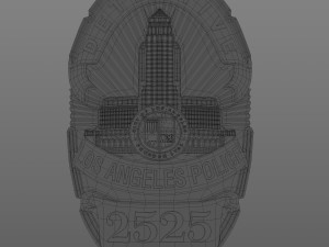 LA police badge 3D Model
