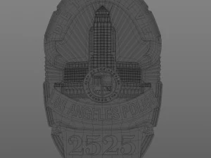 LA police badge 3D Model