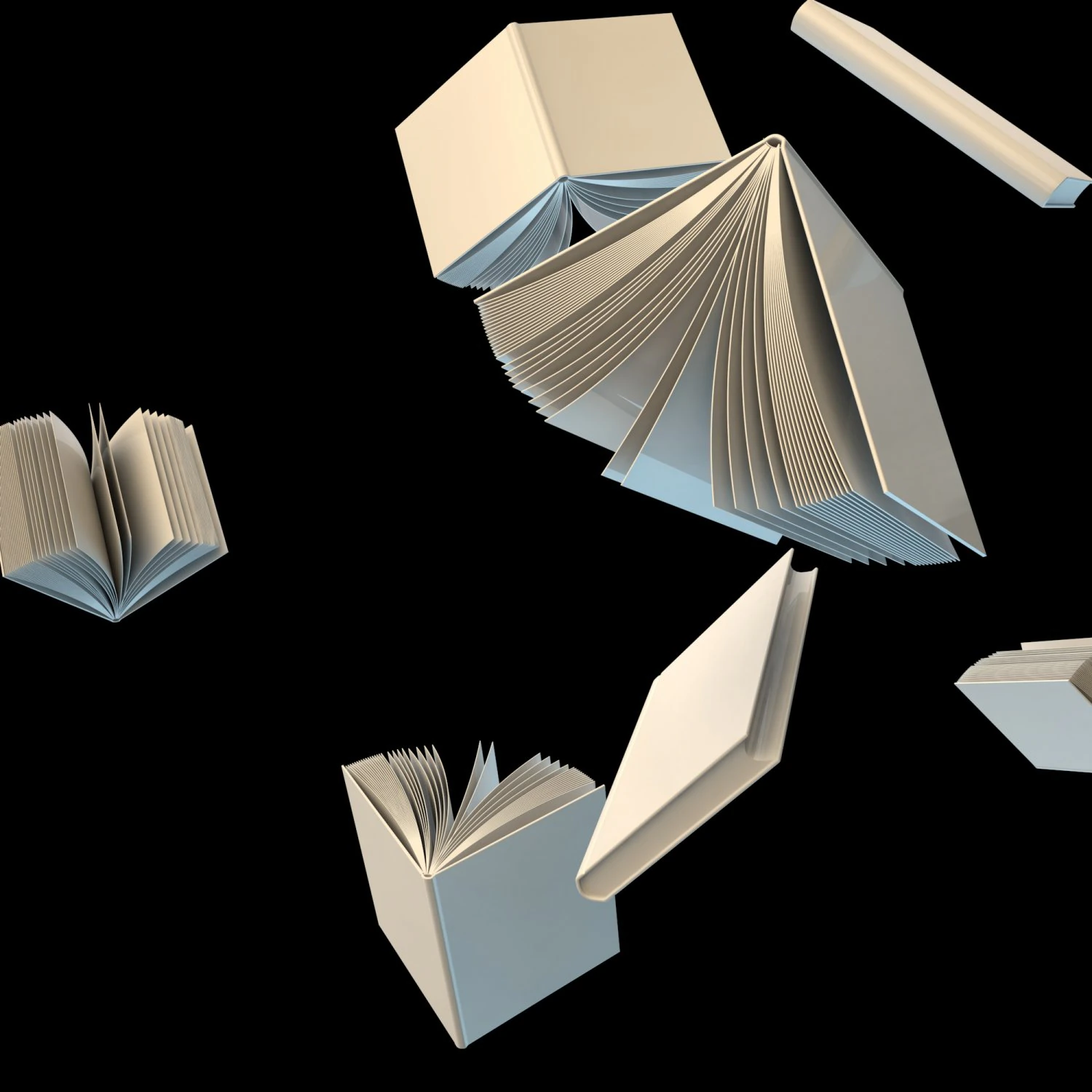 Float book 3D Model .c4d .max .obj .3ds .fbx .stl .blend 