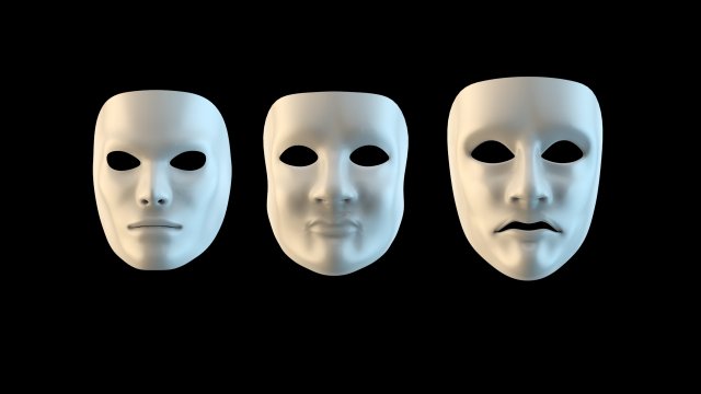 Scared three Mask Modèle 3D .c4d .max .obj .3ds .fbx .stl .blend 