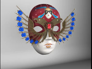 M&aacute;scara dourada Modelo 3D