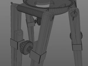 Vintage cinema camera tripod 3D Model