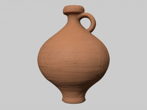 Antique clay jug 01 3D Model