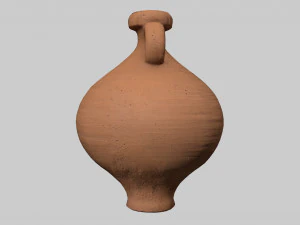 Antique clay jug 01 3D Model