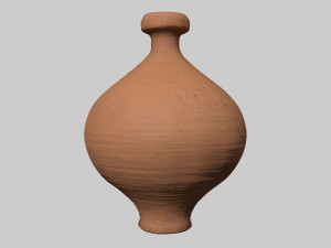 Antique clay jug 01 3D Model