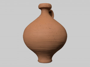 Antique clay jug 01 3D Model