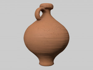 Antique clay jug 01 3D Model