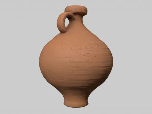 Antique clay jug 01 3D Model