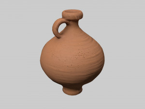 Antique clay jug 01 3D Model