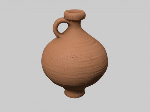 Antique clay jug 01 3D Model