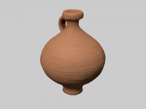 Antique clay jug 01 3D Model