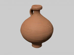 Antique clay jug 01 3D Model