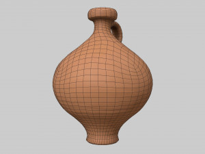 Antique clay jug 01 3D Model