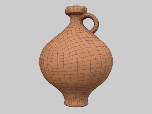 Antique clay jug 01 3D Model
