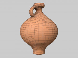 Antique clay jug 01 3D Model