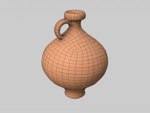 Antique clay jug 01 3D Model