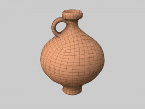 Antique clay jug 01 3D Model