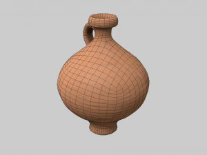 Antique clay jug 01 3D Model