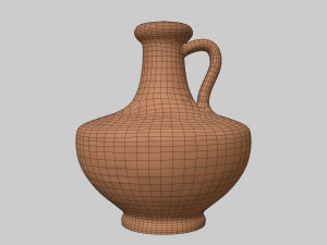 Antique clay jug 02 3D Model
