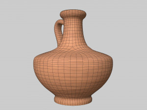Antique clay jug 02 3D Model