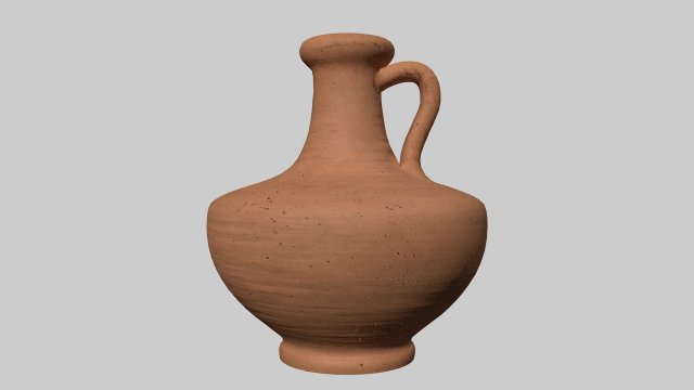 Antique clay jug 02 3D Model .c4d .max .obj .3ds .fbx .stl .blend 