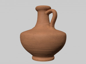 Antique clay jug 02 3D Model