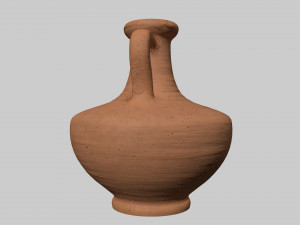 Antique clay jug 02 3D Model