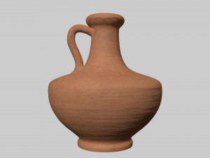 Antique clay jug 02 3D Model