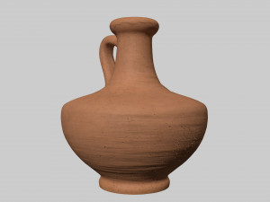 Antique clay jug 02 3D Model