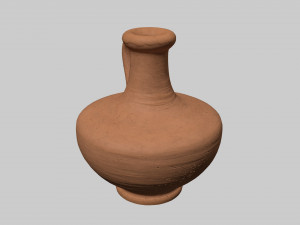 Antique clay jug 02 3D Model