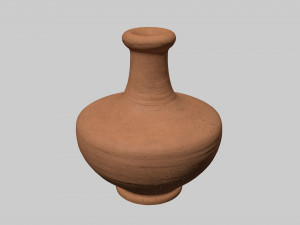 Antique clay jug 02 3D Model