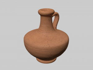 Antique clay jug 02 3D Model