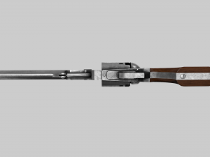 Old scratched pistol 3Dモデル