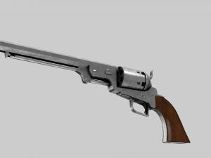 Old scratched pistol 3Dモデル
