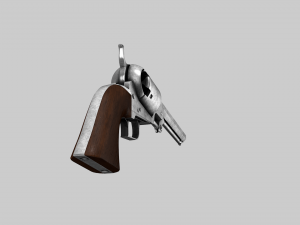 Old scratched pistol 3Dモデル