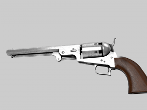 Old scratched pistol 3Dモデル