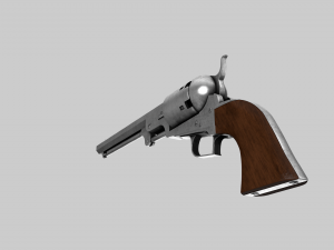 Old scratched pistol 3Dモデル