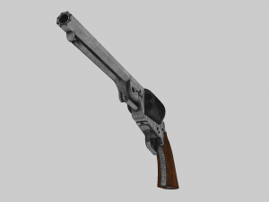 Old scratched pistol 3Dモデル