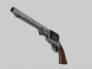 Old scratched pistol 3Dモデル