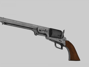Old scratched pistol 3Dモデル
