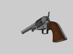 Old scratched pistol 3Dモデル