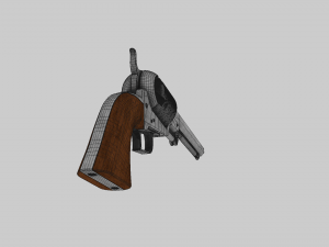Old scratched pistol 3Dモデル