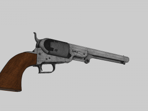 Old scratched pistol 3Dモデル
