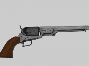 Old scratched pistol 3Dモデル