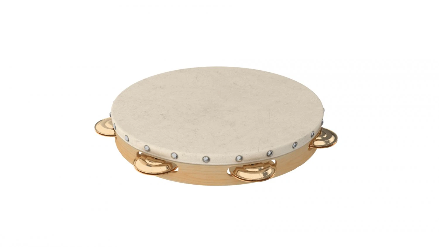 Tambourine 3D Model .c4d .max .obj .3ds .fbx .stl .blend 