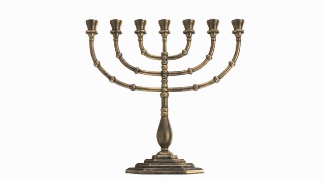 Menorah Model 3D .c4d .max .obj .3ds .fbx .stl .blend 